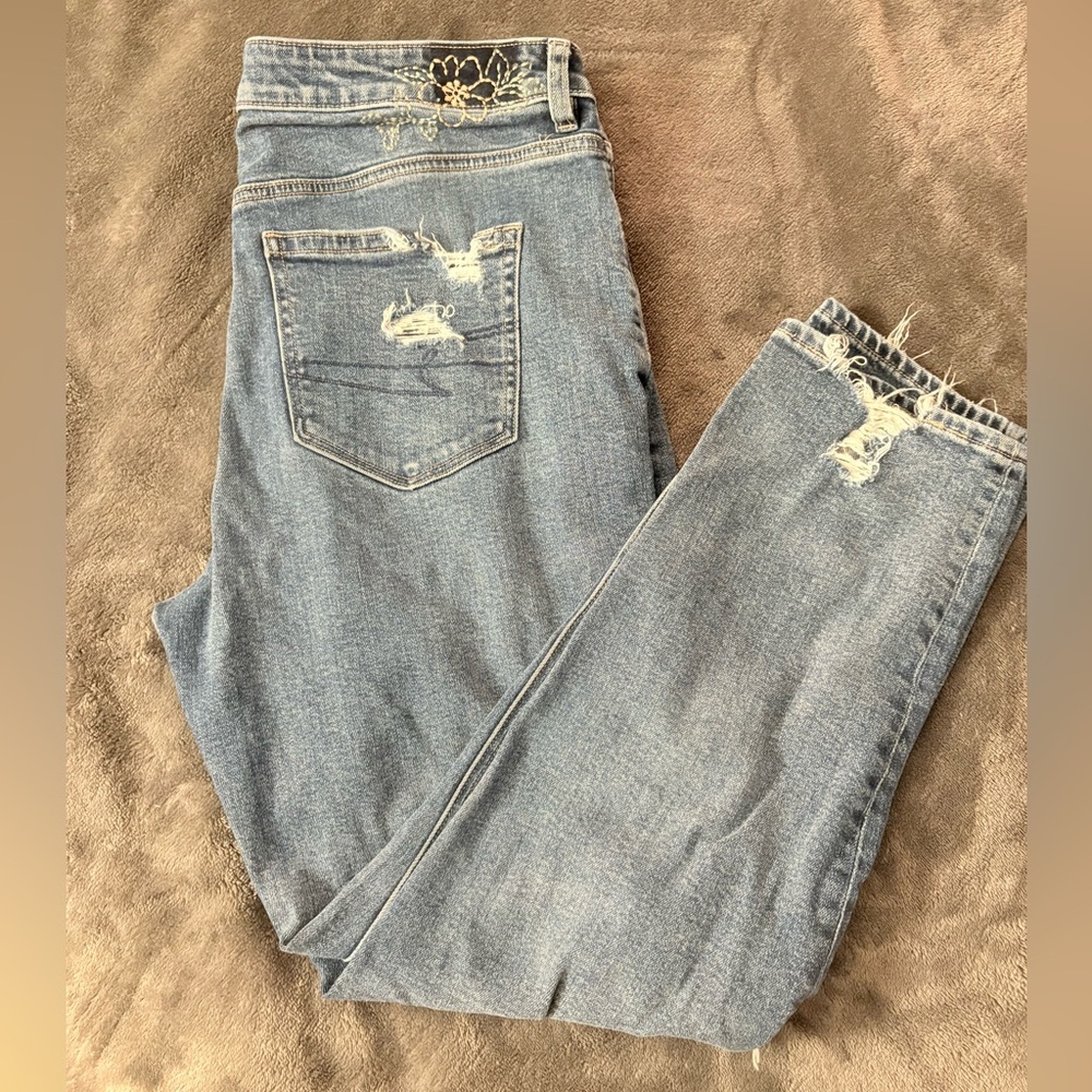Distressed Blue Women's Jeans